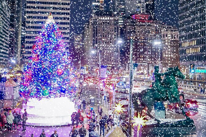 Holiday Lights Trolley Tour - Passing Love Park and City Hall: Getting Oriented Without Walking