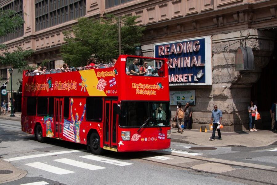 Philadelphia: Double-Decker Hop-on Hop-off Sightseeing Tour - Getting oriented at the Bourse Building and the open-top top deck