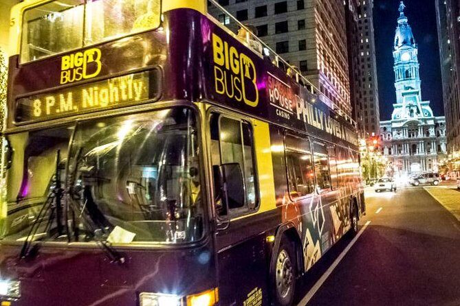 Philly By Night Double Decker Bus Tour - The 8pm timing: catching Center City when it turns on the lights