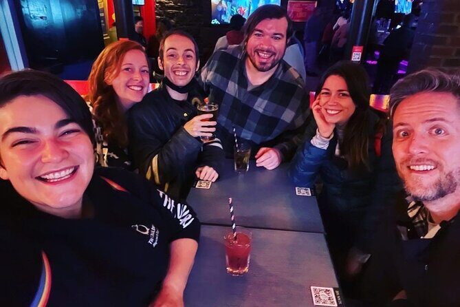 Philly Ghosts Boos and Booze Haunted Pub Crawl - Stop 1: City Tavern, whiskey in hand at a 250-year-old site